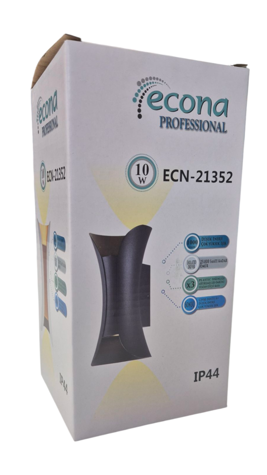 ECONA 10W SİYAH KASA ÇİFT YÖN DEKORATİF APLİK GÜNIŞIĞI