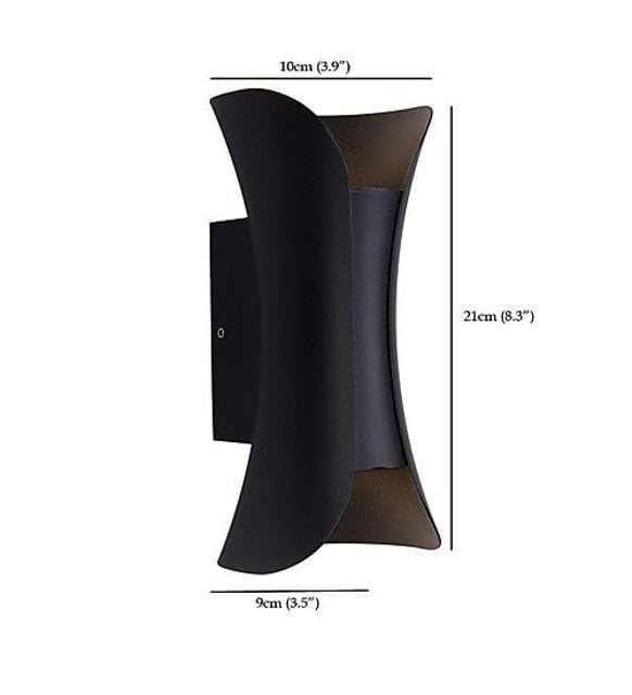 ECONA 10W SİYAH GOLD ÇİFT YÖN DEKORATİF APLİK GÜNIŞIĞI