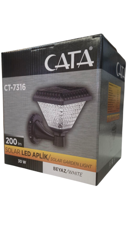 Cata Ct-7316 30W Solar Duvar Armatür 6500K