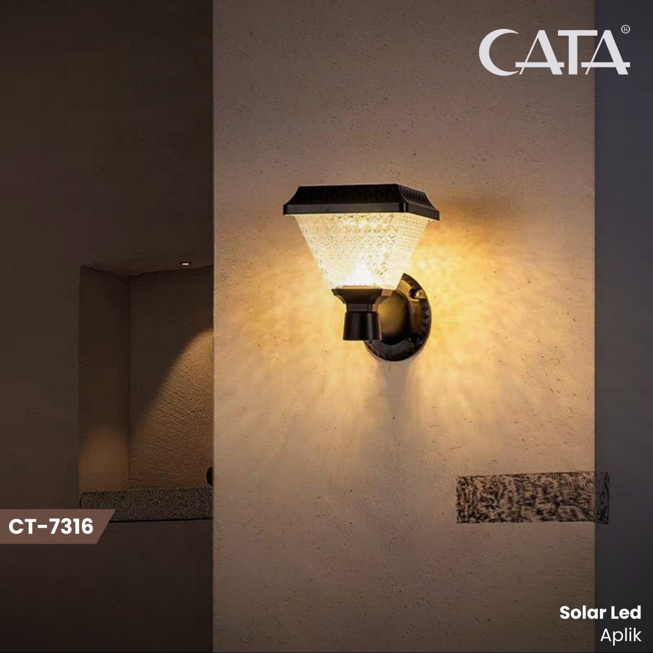 Cata Ct-7316 30W Solar Duvar Armatür 6500K