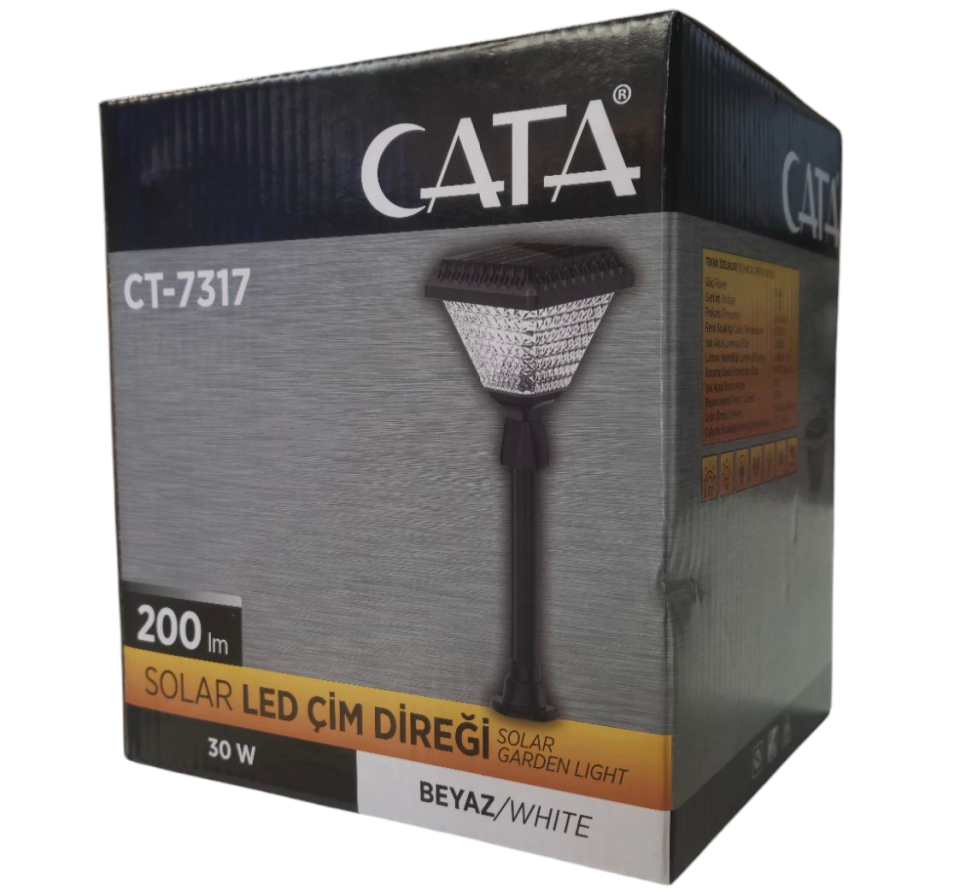 CATA CT-7317 30W Solar Led Çim Direği