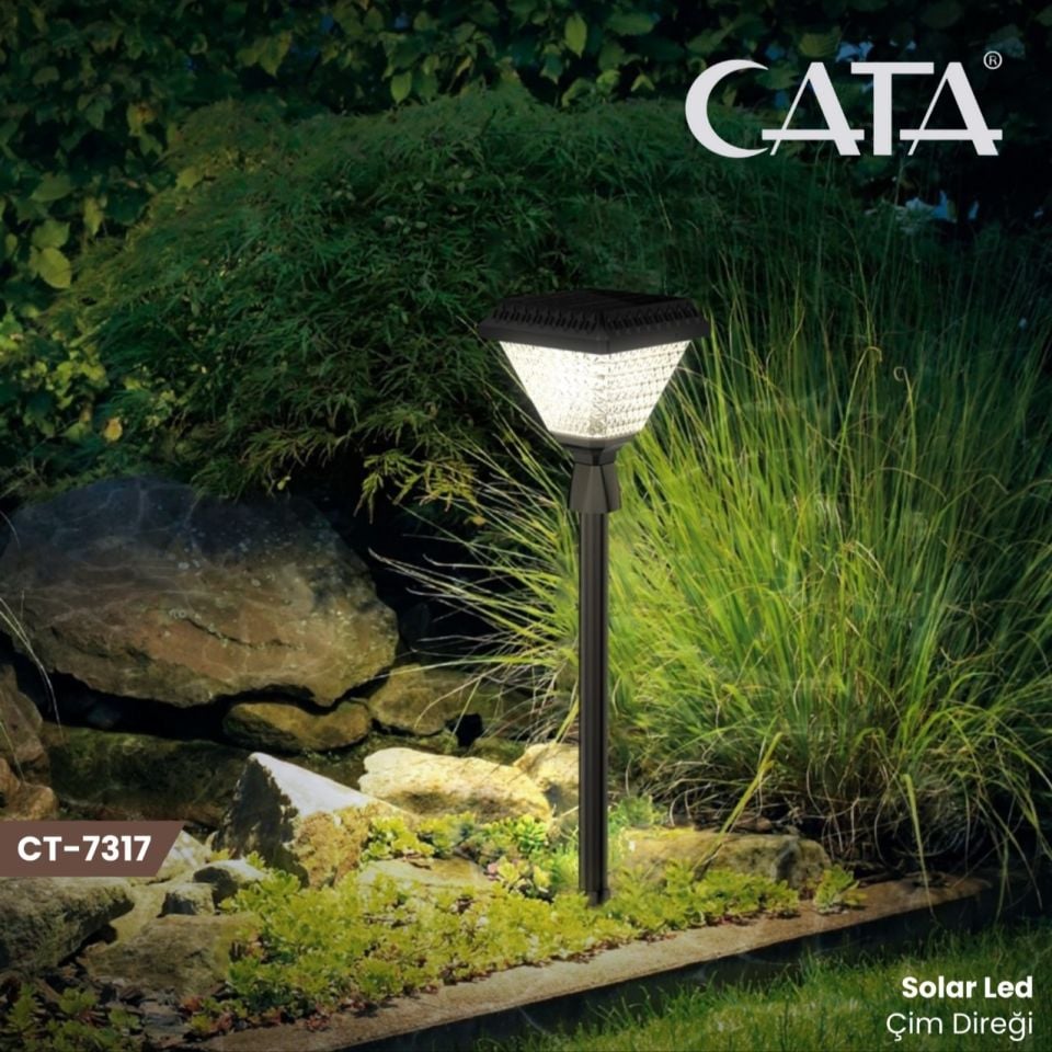 CATA CT-7317 30W Solar Led Çim Direği