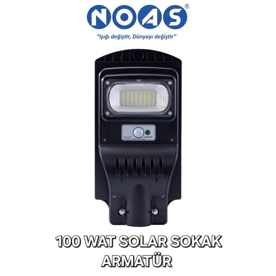 Noas 100W Solar Sokak Armatürü Beyaz Işık