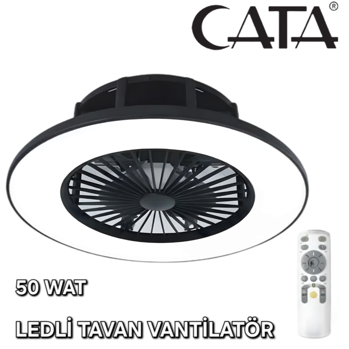 Cata Yıldız Ledli Tavan Vantilatörü Kumandalı 3 Renk