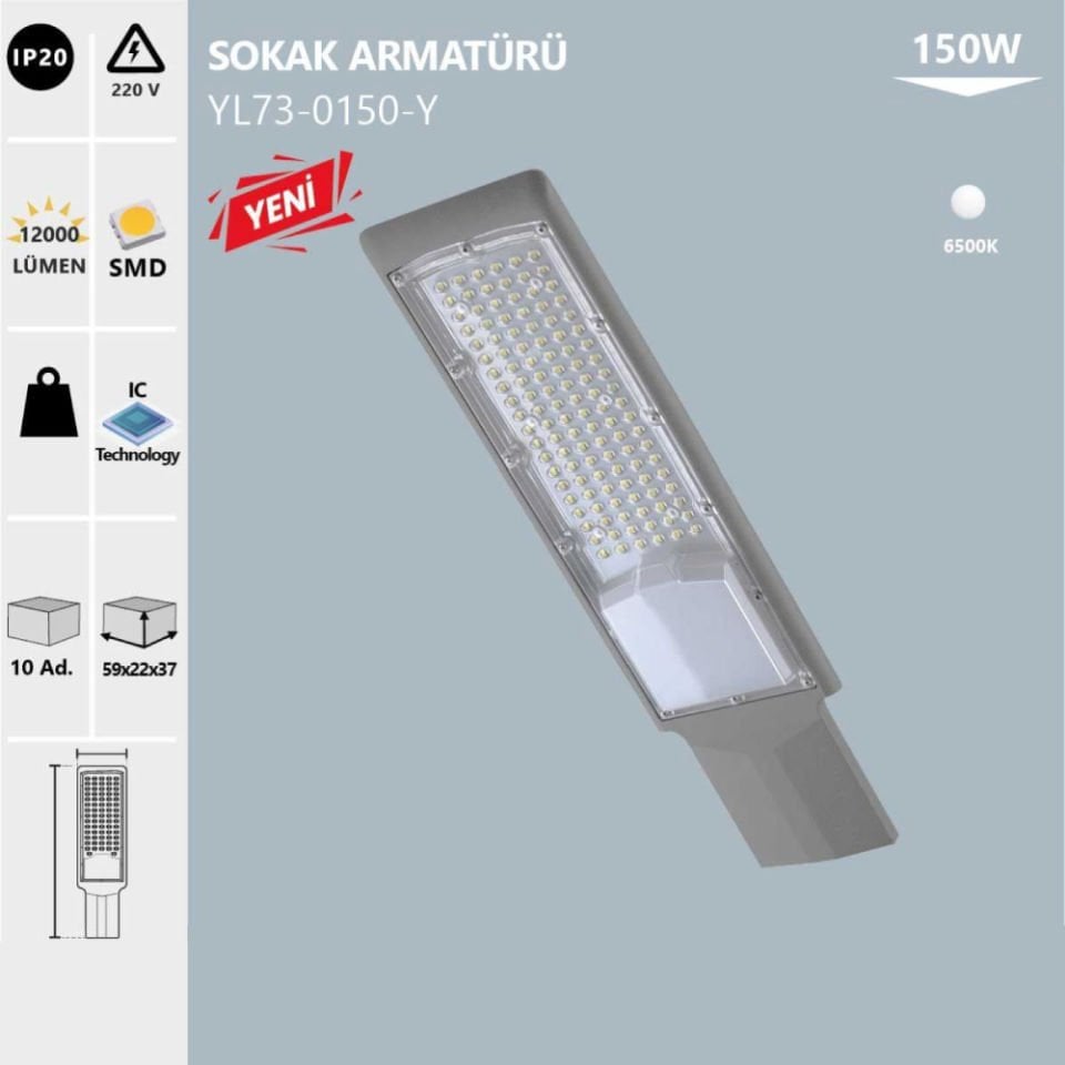 Noas 150W Led Sokak Armatürü Beyaz Işık