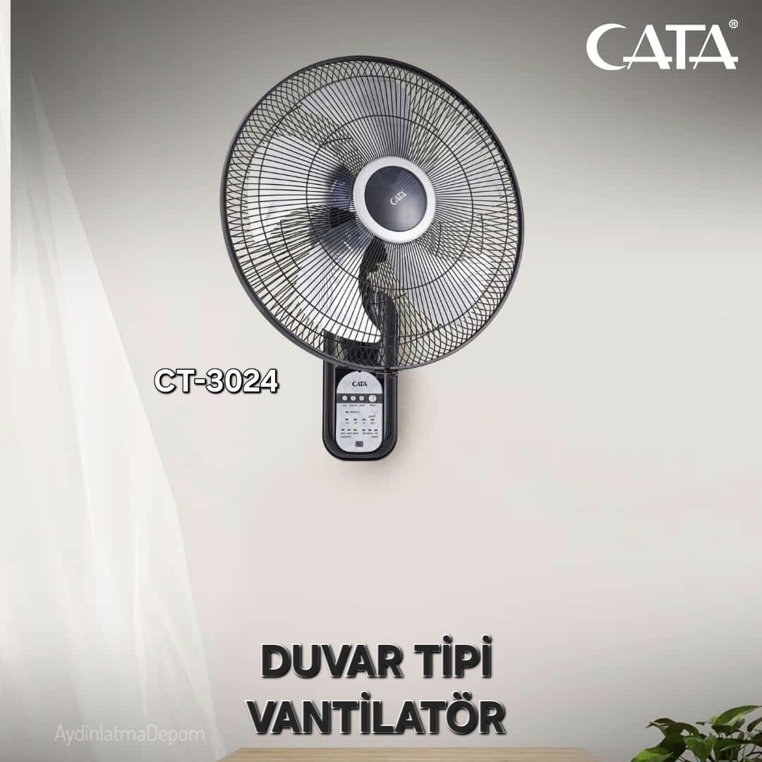 Cata Altay Premium Duvar Tipi Vantilatör Kumandalı