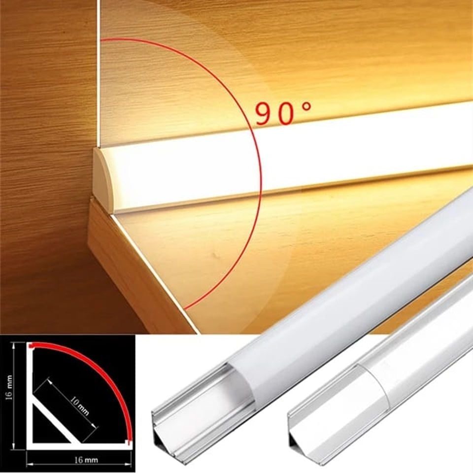 Alüminyum 16x25 MM Köşe Led Kanalı