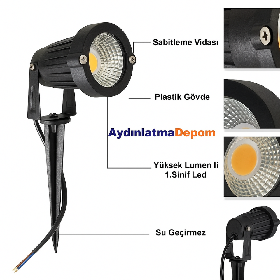 Noas 5W Led Bahçe Armatürü Gün Işığı