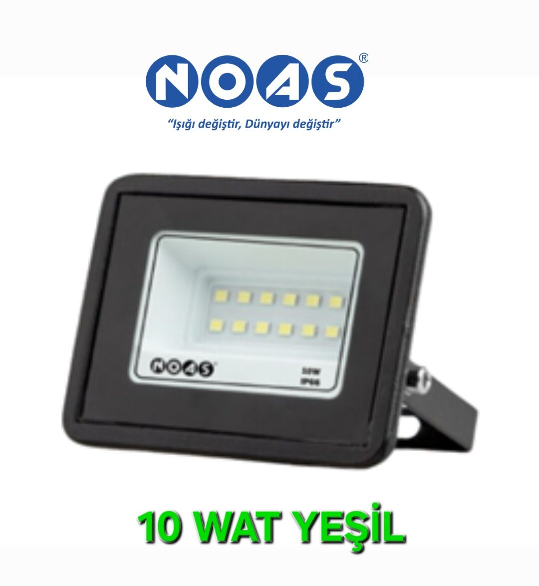 NOAS 10W ULTRA SLİM LED PROJEKTÖR Yeşil