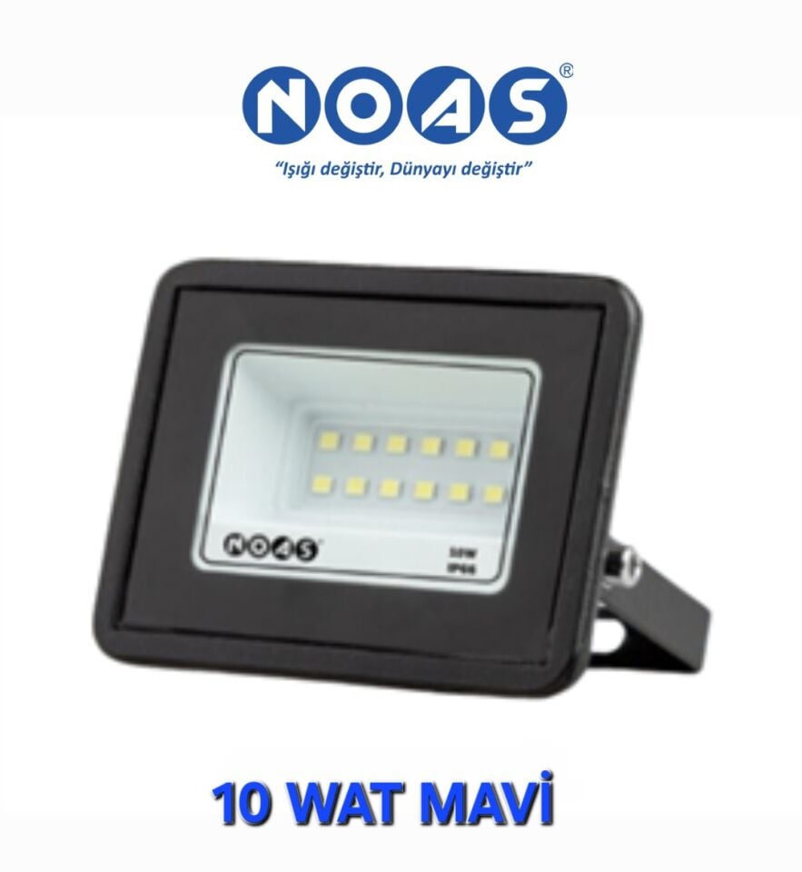 NOAS 10W ULTRA SLİM LED PROJEKTÖR MAVİ