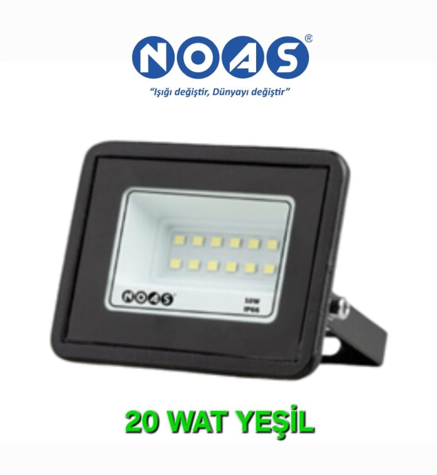 NOAS 20W ULTRA SLİM LED PROJEKTÖR YEŞİL IŞIK