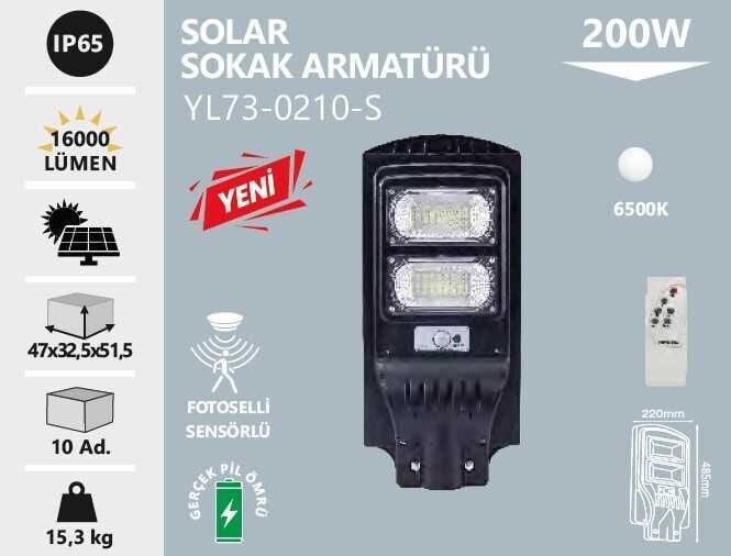 Noas 200W Solar Sokak Armatürü