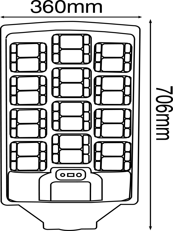 Noas Mega 1200W Solar Sokak Armatürü
