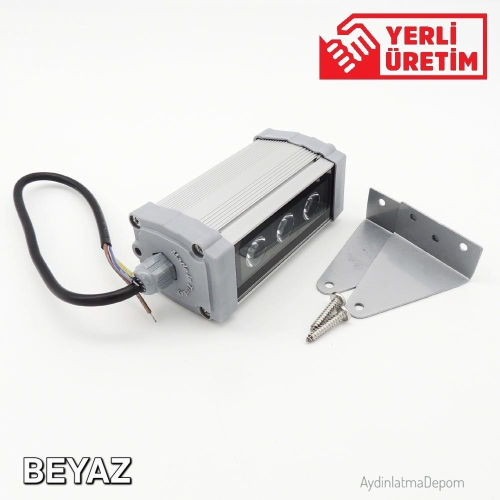 3W 10Cm Wallwasher Beyaz Işık