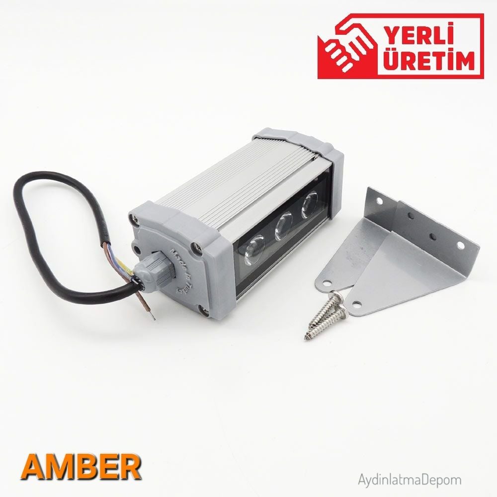 3W 10Cm Wallwasher Amber
