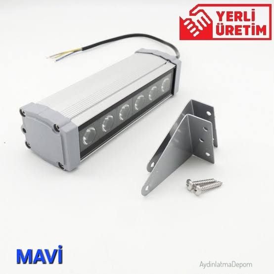 6W 20Cm Wallwasher Mavi