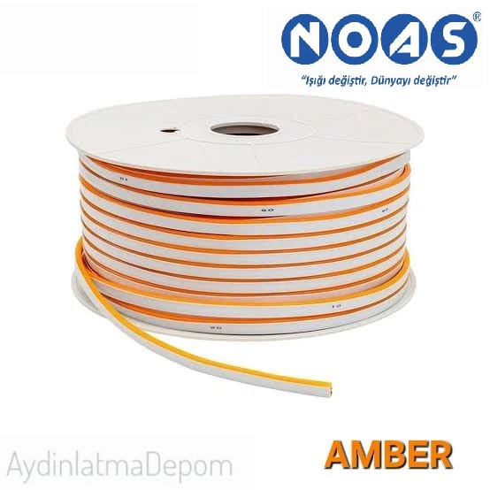 NOAS 12 VOLT NEON LED AMBER (50 METRE)