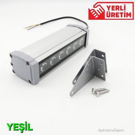 6W 20Cm Wallwasher Yeşil