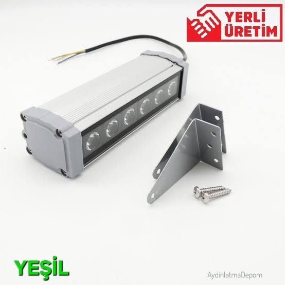 6W 20Cm Wallwasher Yeşil