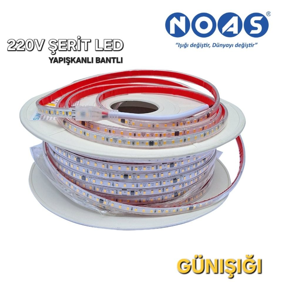 Noas 220V Trafosuz Şerit Led Gün Işığı (120 Led)