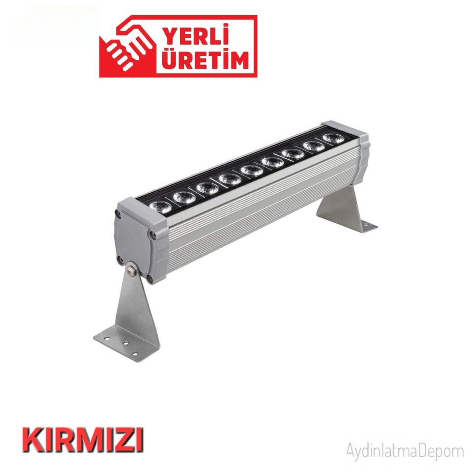 9W Led Wallwasher 30Cm Kırmızı