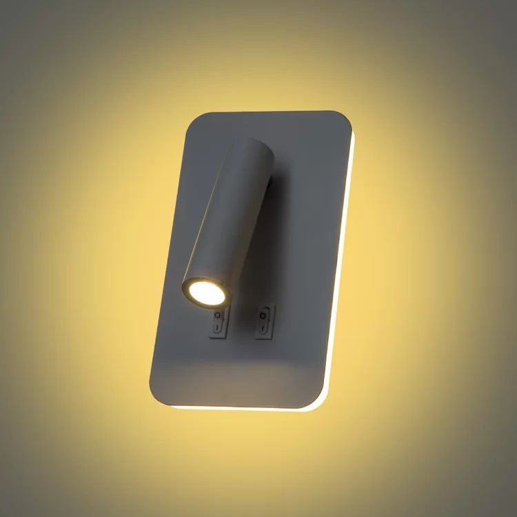 Noas 3+7W Siyah Kasa Gün Işığı - Ronda Led Dekoratif Aplik