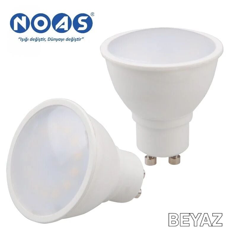 Noas 7W Gu10 Led Çanak Ampul Beyaz Işık