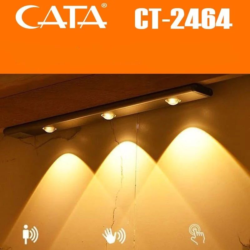 Cata 10 Watt Ledli Bella Cabinet Usb Şarjlı Sensörlü Armatür 3 Renk Modlu