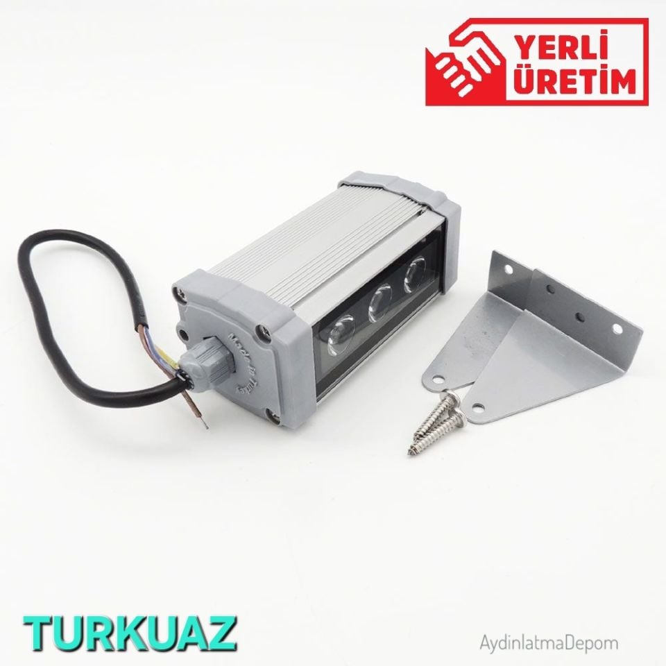3W 10Cm Wallwasher Turkuaz