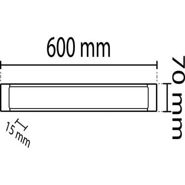 Cata 20W Yatay Led Bant Armatür Beyaz Işık