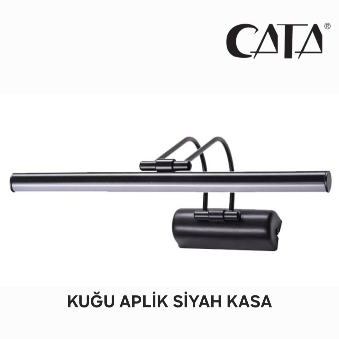 Cata 7W Kuğu Siyah Kasa Ledli Tablo Aplik Beyaz Işık