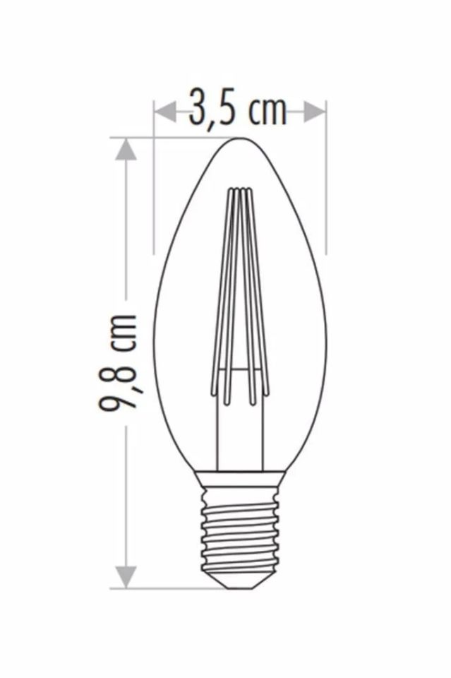 Noas 4W C35 Rustık Ampul 3000K- E14