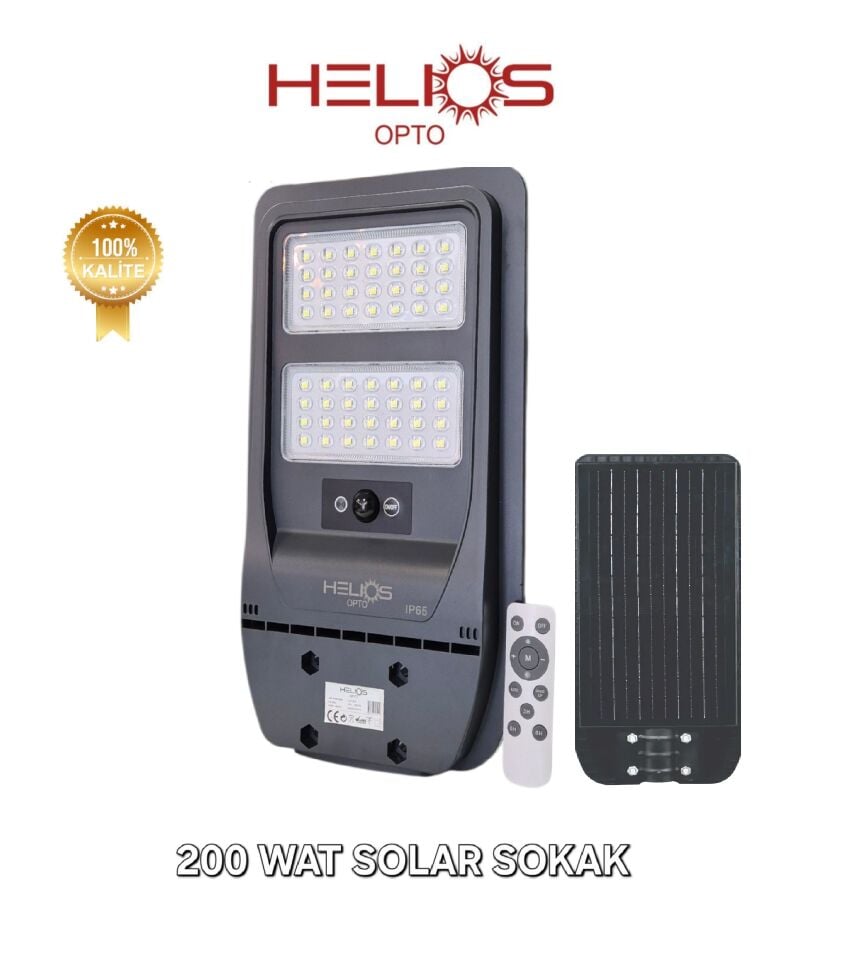 HELİOS 200W IP65 SOLAR SOKAK ARMATÜR