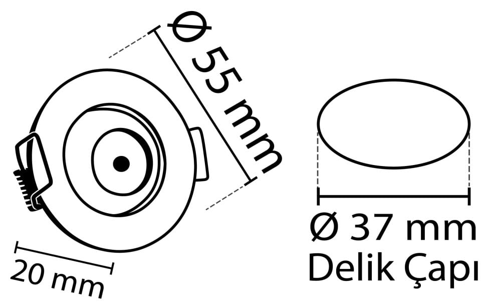 Noas 1W Manda Gözü Hareketli  Beyaz Işık