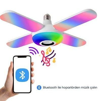 HELIOS 36W PERVANE BLUETOOTH 4+1 MÜZİKLİ IŞIK RGB