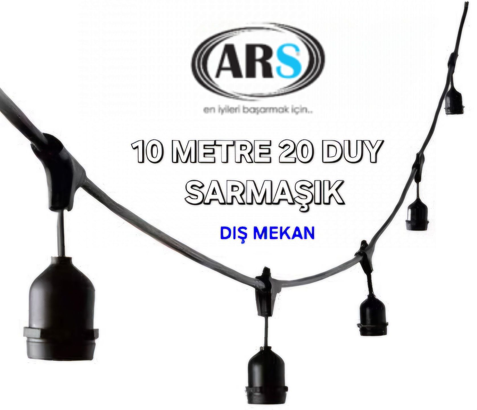 ARS Sarmaşık 10 Metre 20 Duy Dış Mekan Eklenebilir Kablo