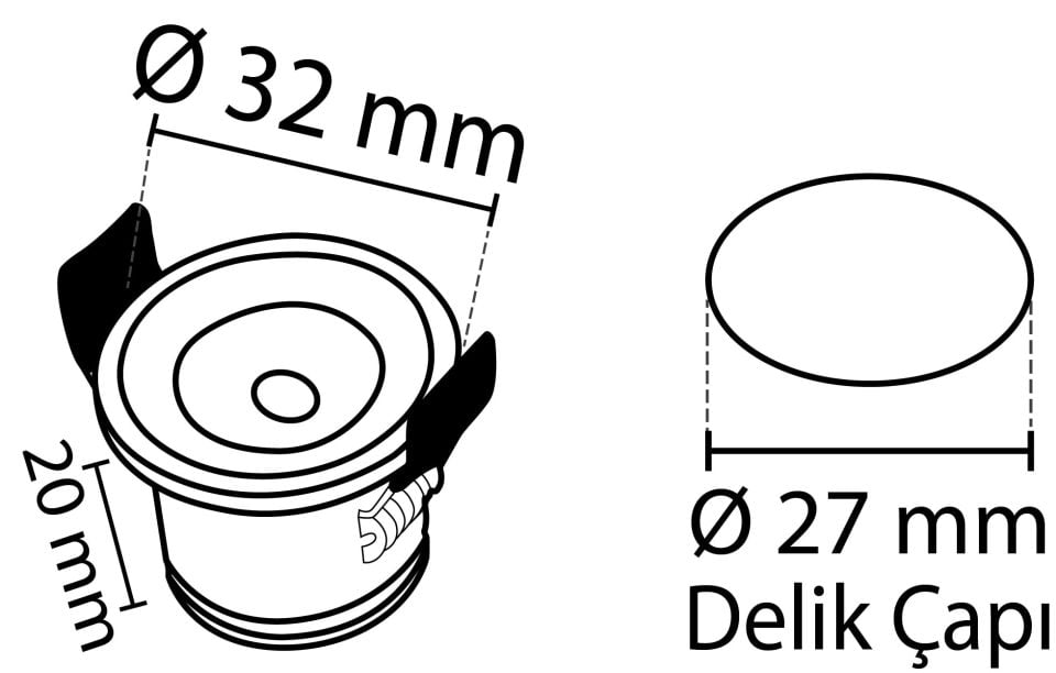 Noas 2W Yıldız Spot Krom Kasa Gün Işığı