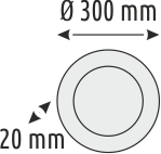 HELİOS 48 WATT SIVA ÜSTÜ YUVARLAK X PLUS PANEL BEYAZ