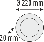 HELİOS 36W X PLUS SIVA ÜSTÜ YUVARLAK PANEL BEYAZ