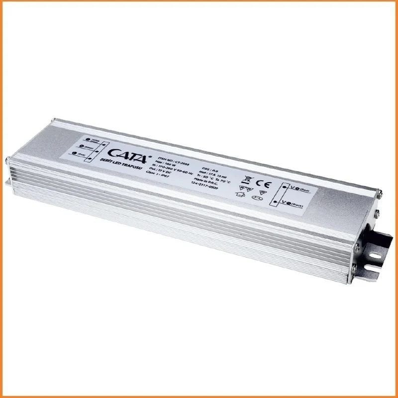 Cata 17 Amper 180 watt Dış Mekan Şerit Led Trafosu Slim