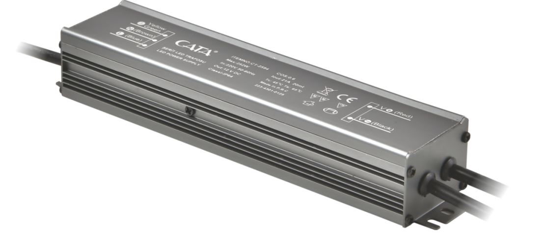 Cata Premium 12Volt 21 Amp Dış Mekan Şerit Led Trafo
