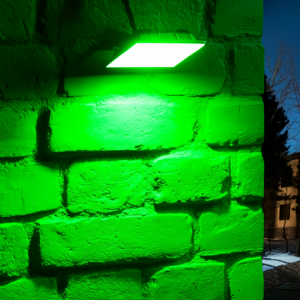 Noas 100W Ultra Slim Led Projektör Yeşil