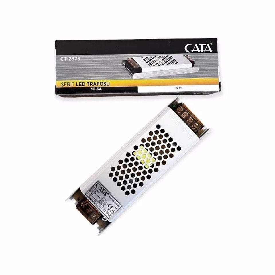 Cata 12V 12,5 AMP Ultra Slim Led Trafosu