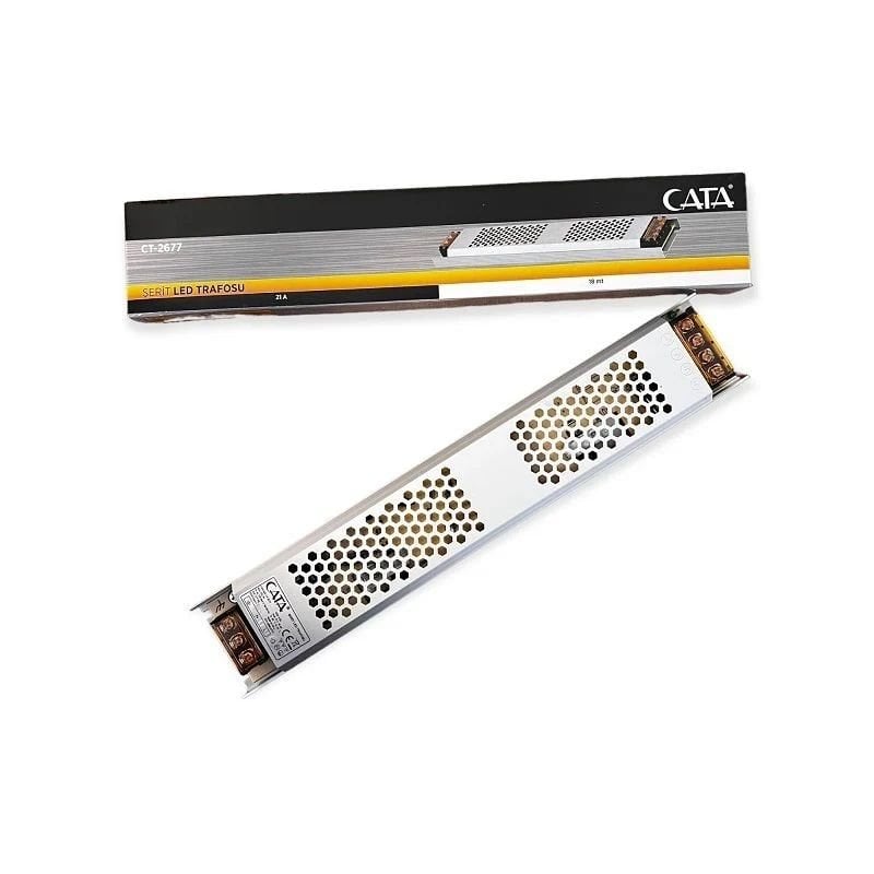 Cata  12Volt 17 Amp Ultra Slim Şerit Led Trafosu