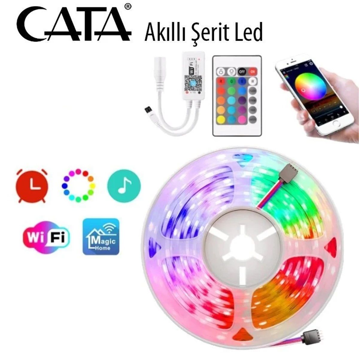 Cata Kumandalı Akıllı Şerit Led