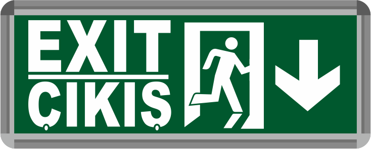 HELIOS HS-4601 3 W EXIT AŞAĞI YÖN ÇIKIŞ