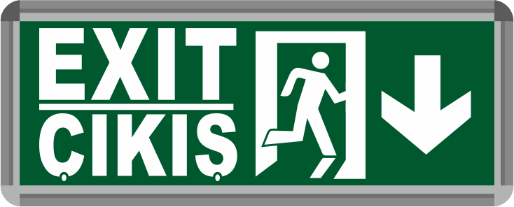 HELIOS HS-4601 3 W EXIT AŞAĞI YÖN ÇIKIŞ