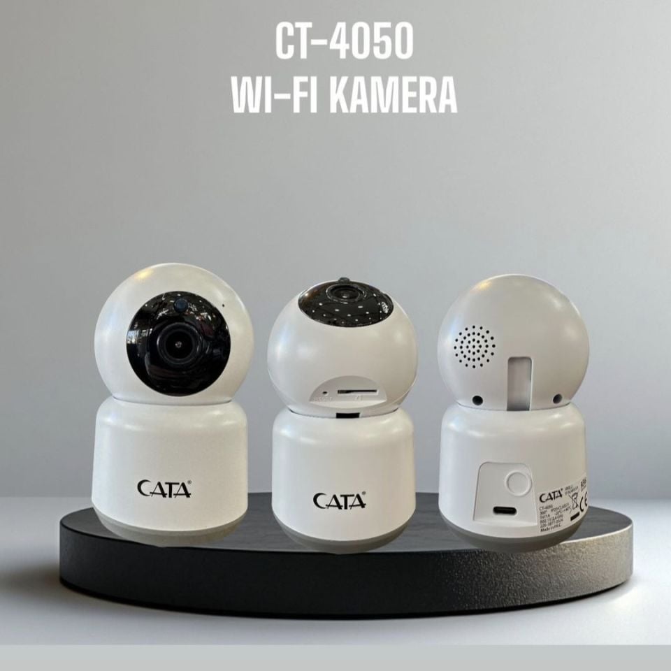 Cata  360 Derece Dönebilen Wi-Fi Akıllı IP Kamera ( Full Hd-1080P )