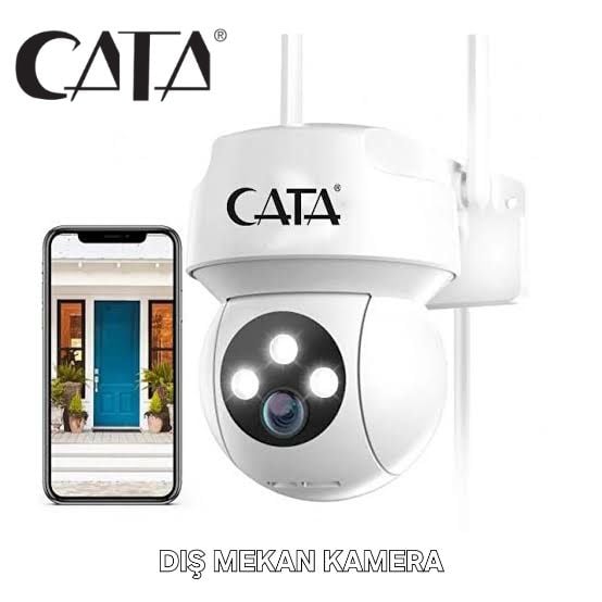 Cata Sensörlü Akıllı Dış Mekan Güvenlik Kamerası