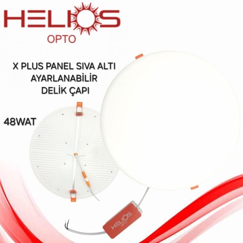 HELİOS 48W XPLUS AYARLANABİLİR PANEL BEYAZ IŞIK